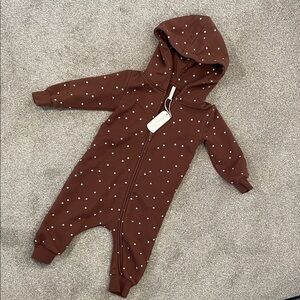 Rylee + Cru Zip Front Zip Hooded Romper